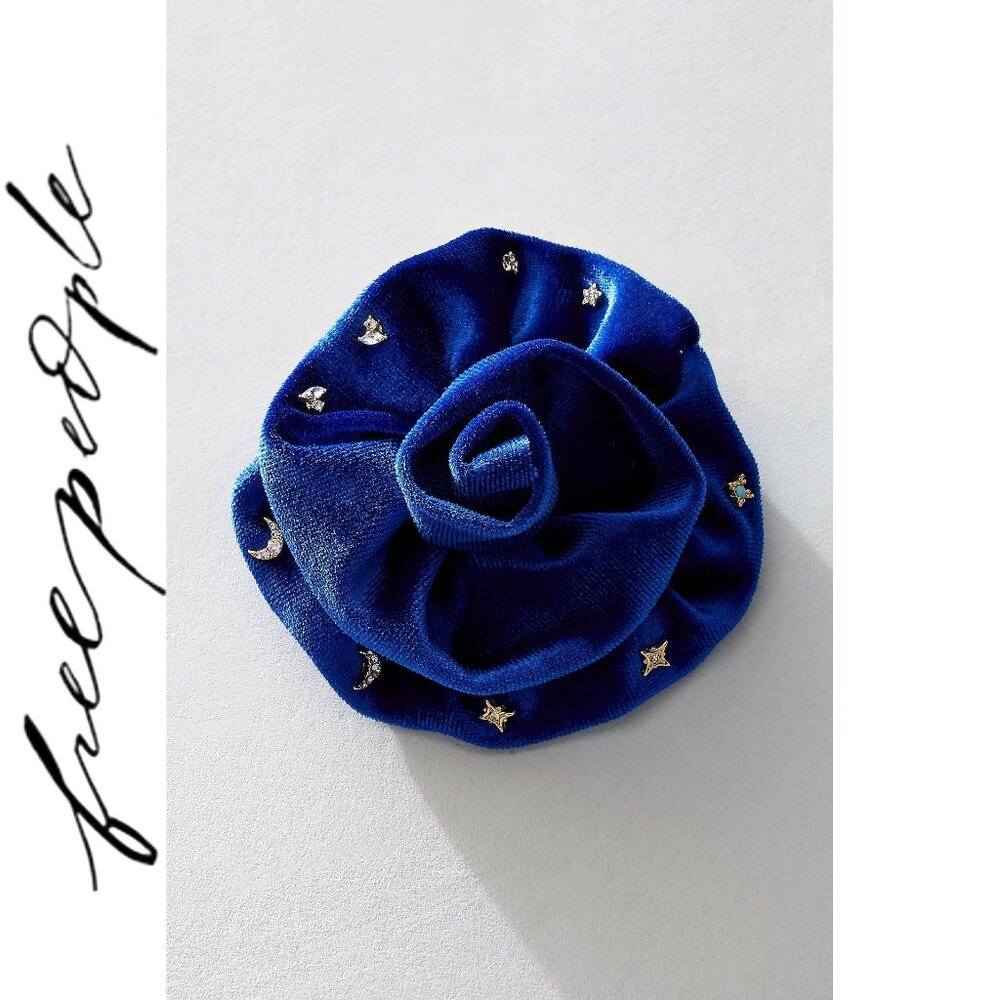 NWT Free People Rosette Stud Earring Pack Brooch Celestial - Sapphire Blue - Picture 2 of 9